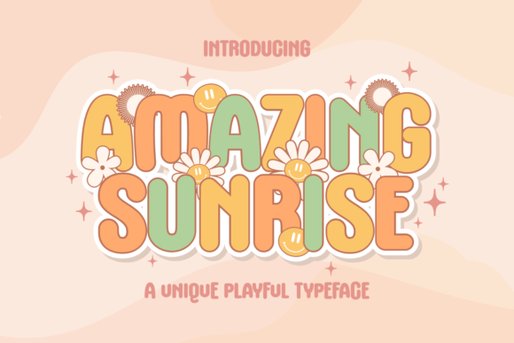 Amazing Sunrise Typeface: Playful Display Font for Crafts