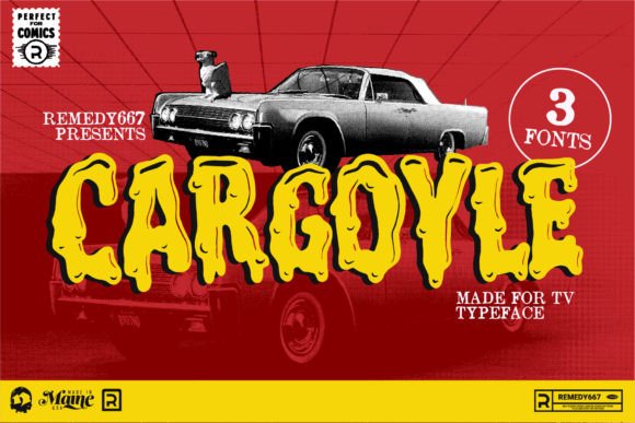 Cargoyle: The Dripping Horror Display Font for 90s-Inspired Branding