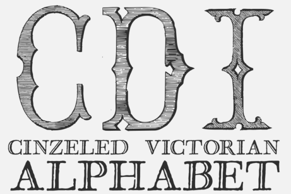 Cinzeled Victorian Alphabet for Elegant Brand Identity