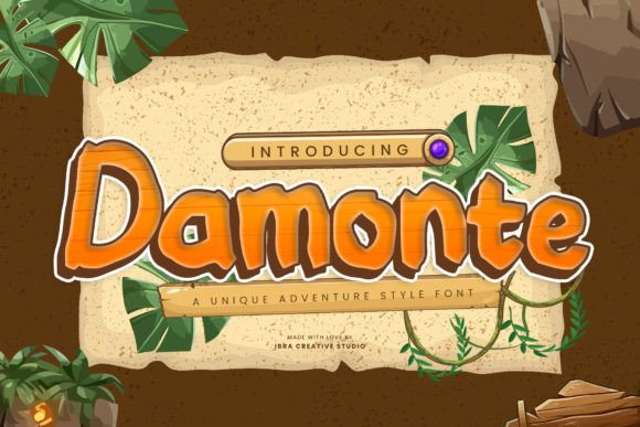 Damonte Typeface for Adventure Branding and Digital Layouts