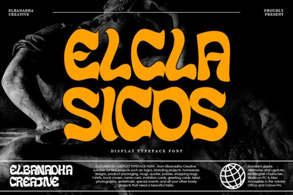 Elclasico Display Typeface Font for Branding