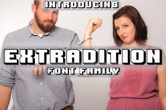 Extradition Bold Display Font for Commercial Crafts