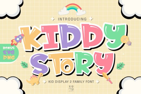 Kiddy Story: A Groovy Display Font for Bold Editorial Design