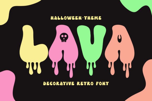 Lava All Caps Halloween Font for Retro Campaign Design
