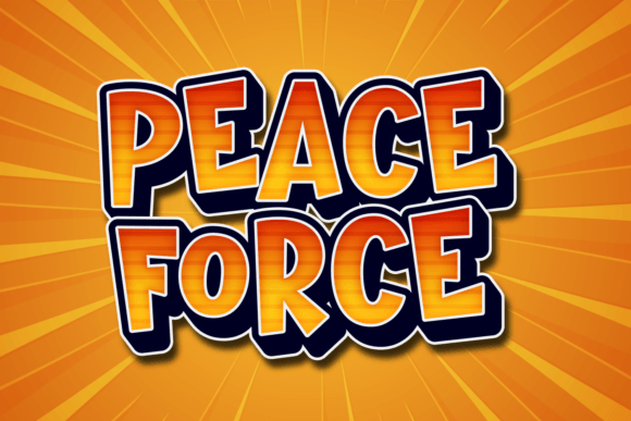 Peace Force Typeface: A Thick and Playful Display Font for Bold Branding
