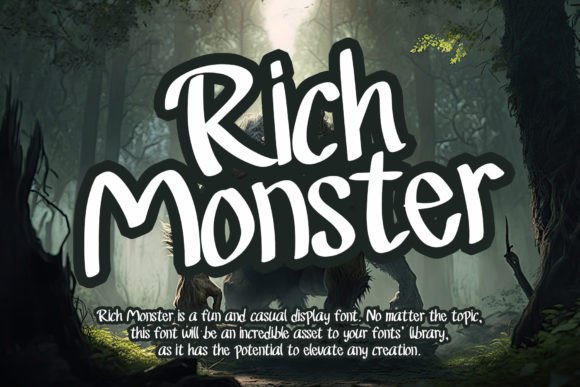 Rich Monster Display Font Review for Social Campaigns
