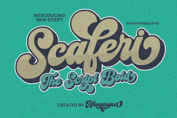 Scaferi: A Retro Script Display Font for Vintage Branding