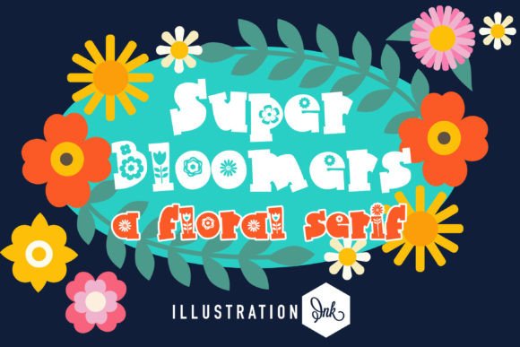 Super Bloomers: A Whimsical Display Font for Editorial Design