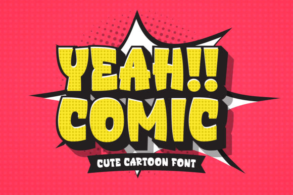 Yeah Comic Display Font for Creative Craft Projects